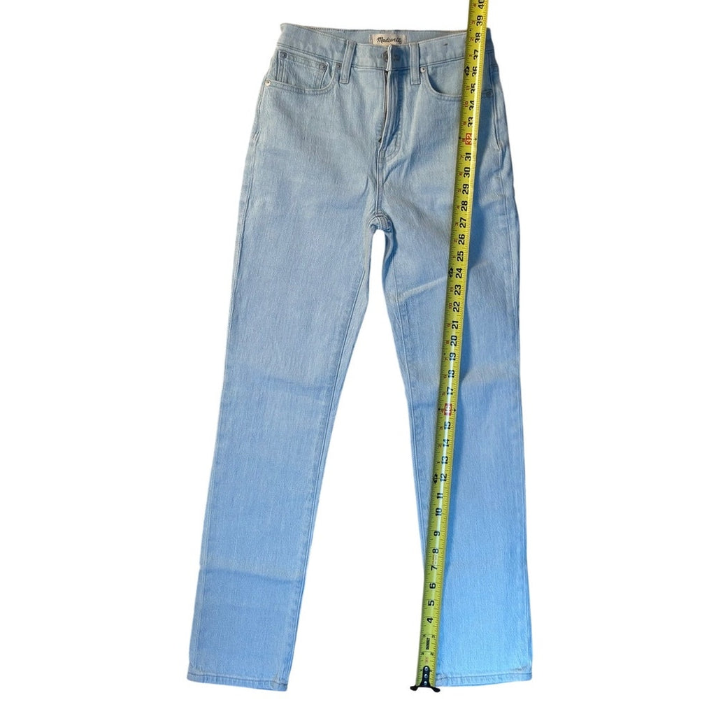 Madewell Light Wash Jeans High Rise Straight Classic Denim