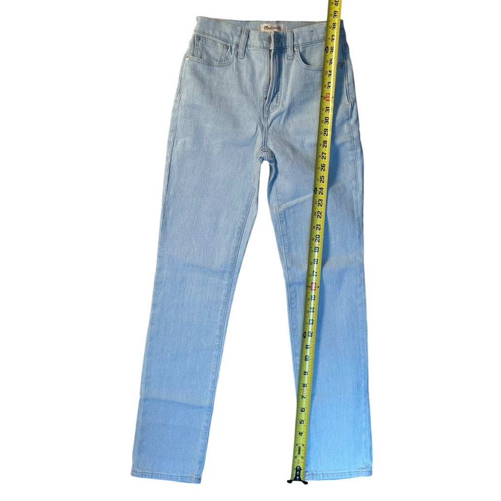 Madewell Light Wash Jeans High Rise Straight Classic Denim