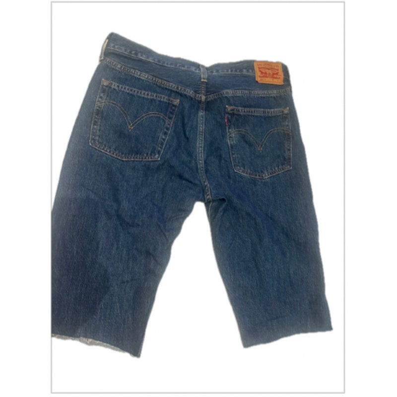 Levi’s 501 Cutoff Jean Shorts Womens 32 Button Fly Bermuda Medium Wash Denim