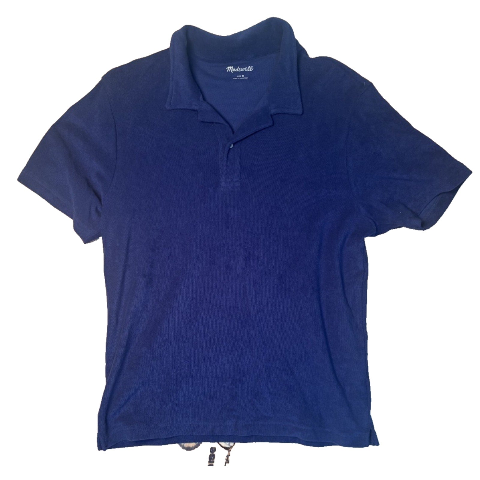 Madewell Navy Polo Shirt Men’s Short Sleeve Casual Basic Top MN05