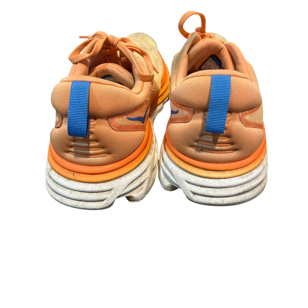 HOKA Bondi 8 Men’s 13 Orange Blue Running Shoes Sneakers