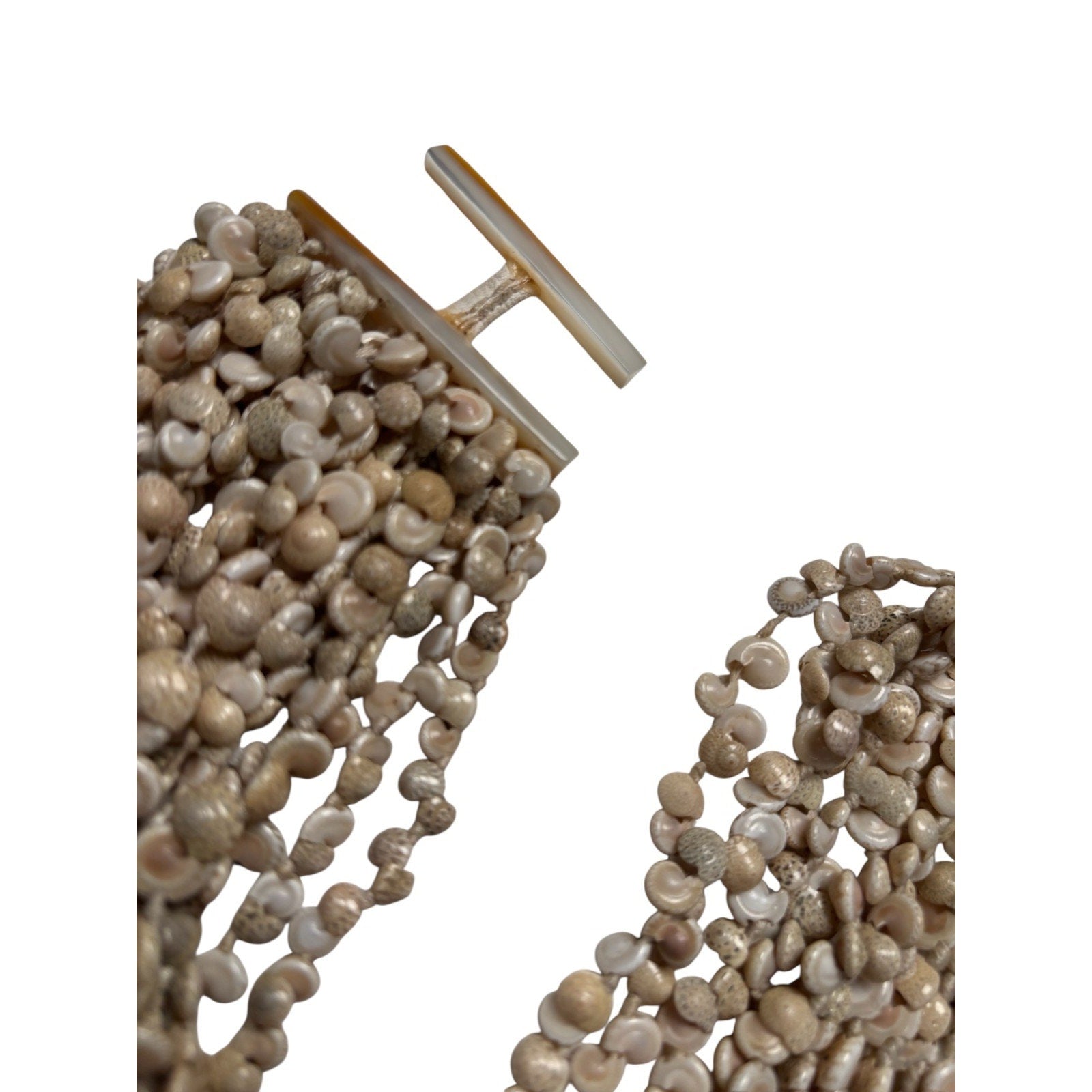 Layered Shell Necklace Multi Strand Natural Bead Boho Beach Statement Jewelry