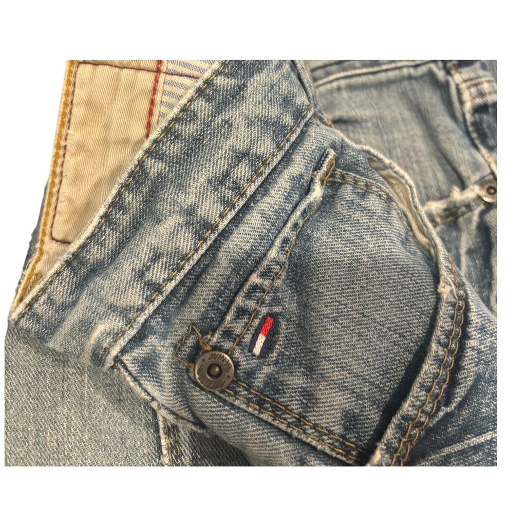 Tommy Hilfiger Men’s Denim Cutoff Shorts Size 34 Light Wash Distressed Raw Hem SHT10