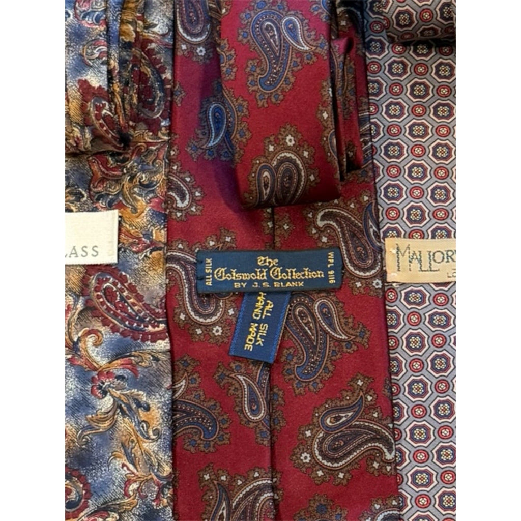 6 LOT Vintage Designer Men's Neckties Silk USA Bill Blass Wilson's Henry Grethel