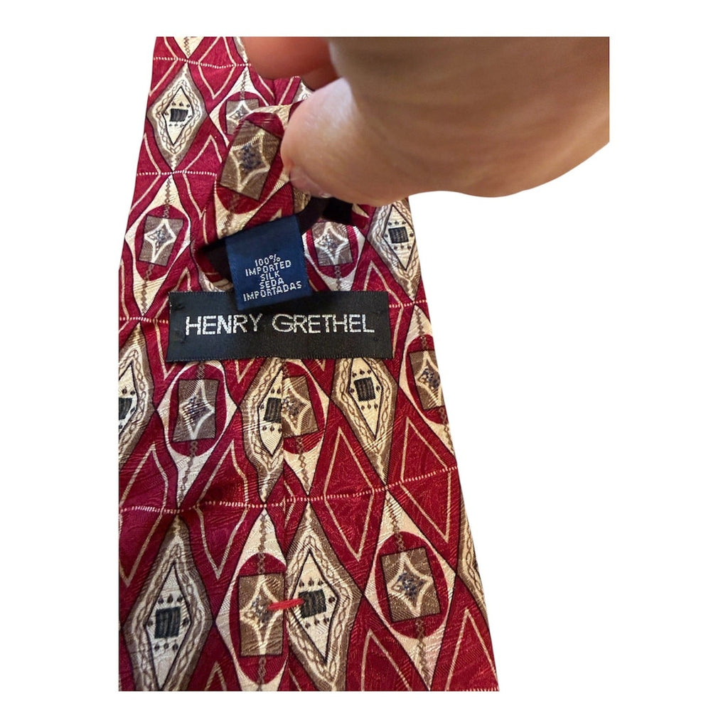 6 LOT Vintage Designer Men's Neckties Silk USA Bill Blass Wilson's Henry Grethel