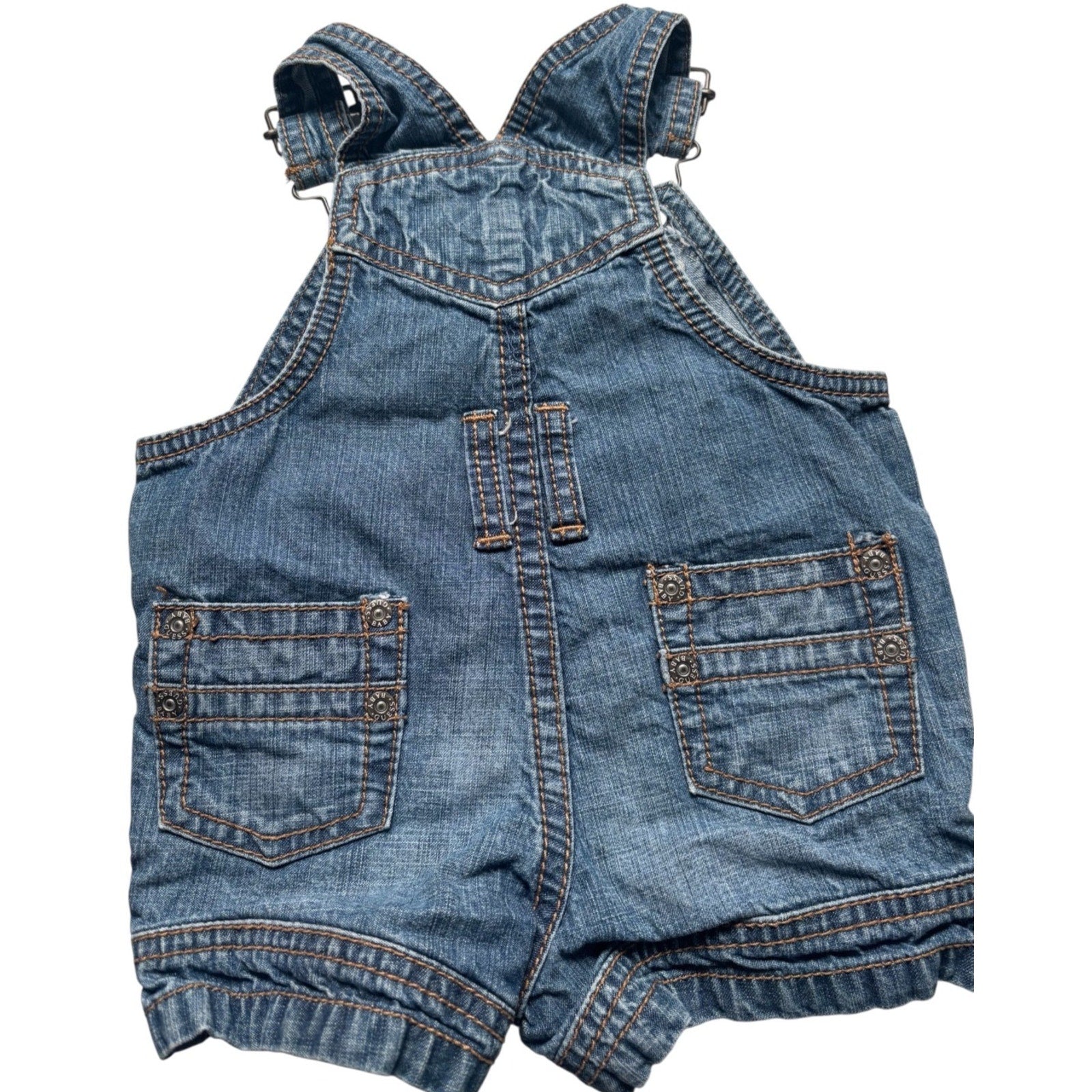 Guess Baby Denim Shortalls Overalls Blue Jean Romper Toddler KDS13
