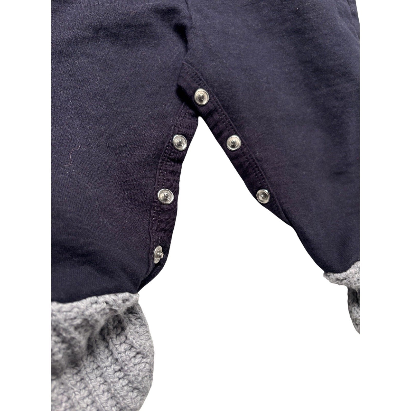 Armani Baby Footed Romper / Coverall – Navy & Gray KDS20