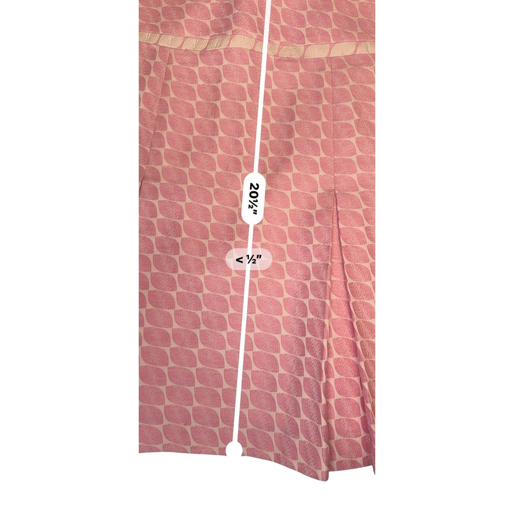 New Frontier Size 4 Pink Jacquard Pleated A-Line Skirt