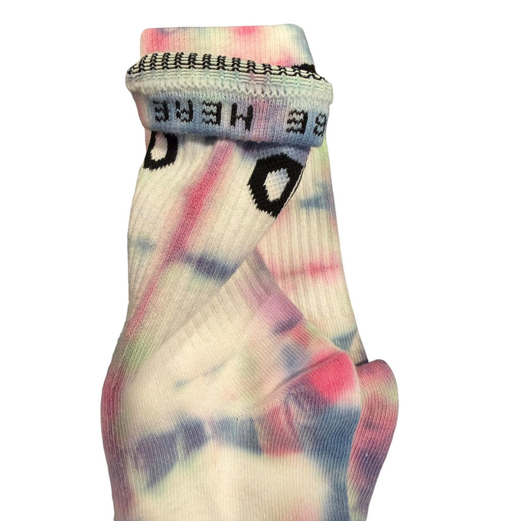 ALO Yoga 5 Pack Hand Tie Dyed Crew Socks Pastel Rainbow