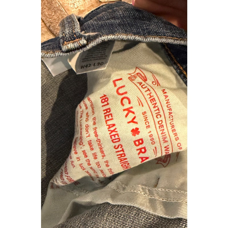 Lucky Brand Mens Jeans Lot 2 Blue Denim 34x32 42x30