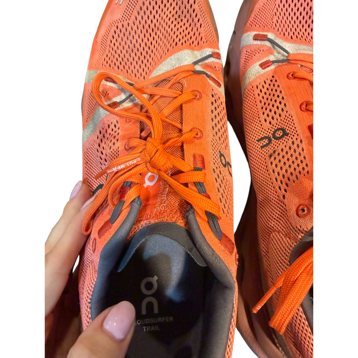 On Cloudsurfer Trail Men’s 13 Orange Running Trail Shoes