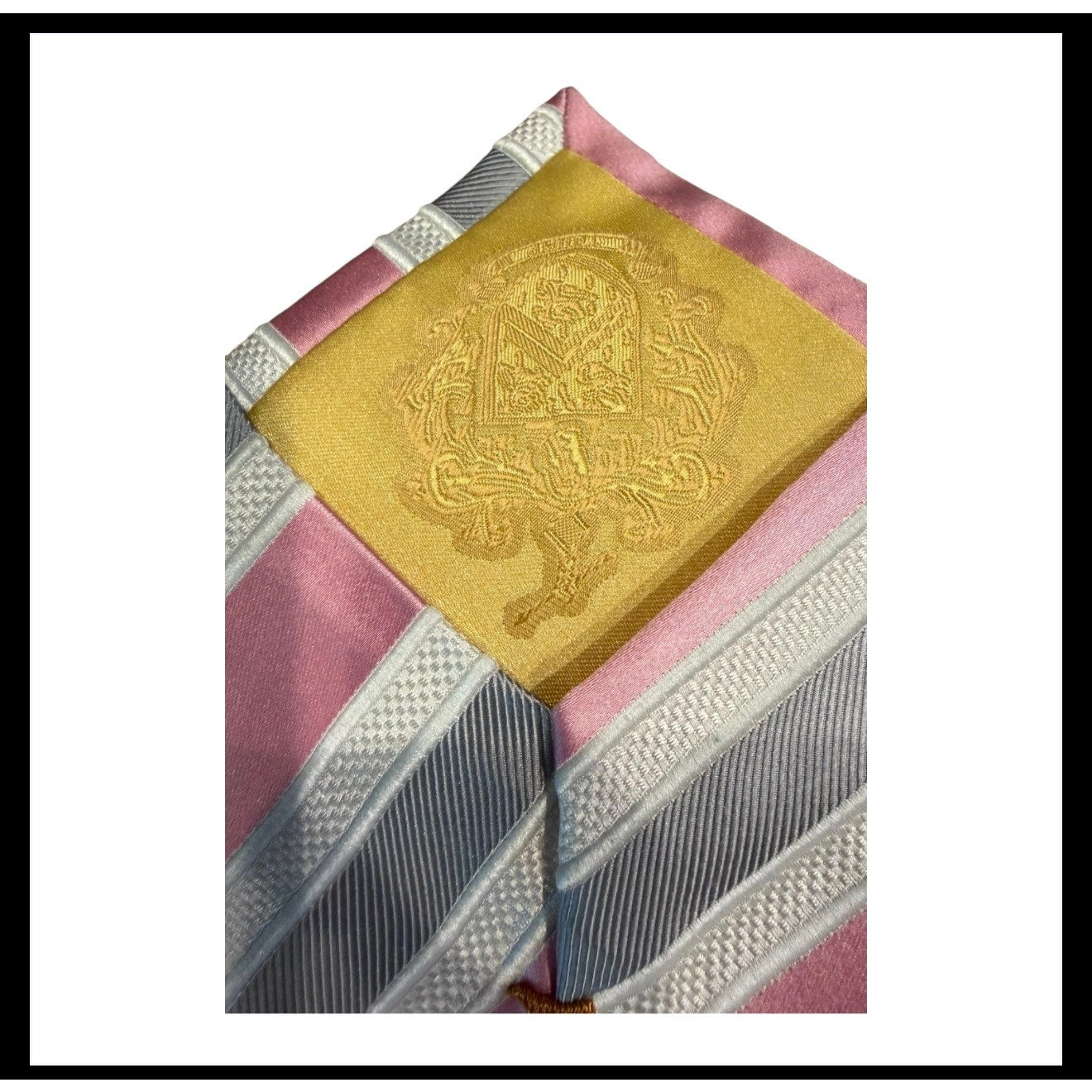 “Donald J Trump” Signature Collection Pink Gray Silk Tie