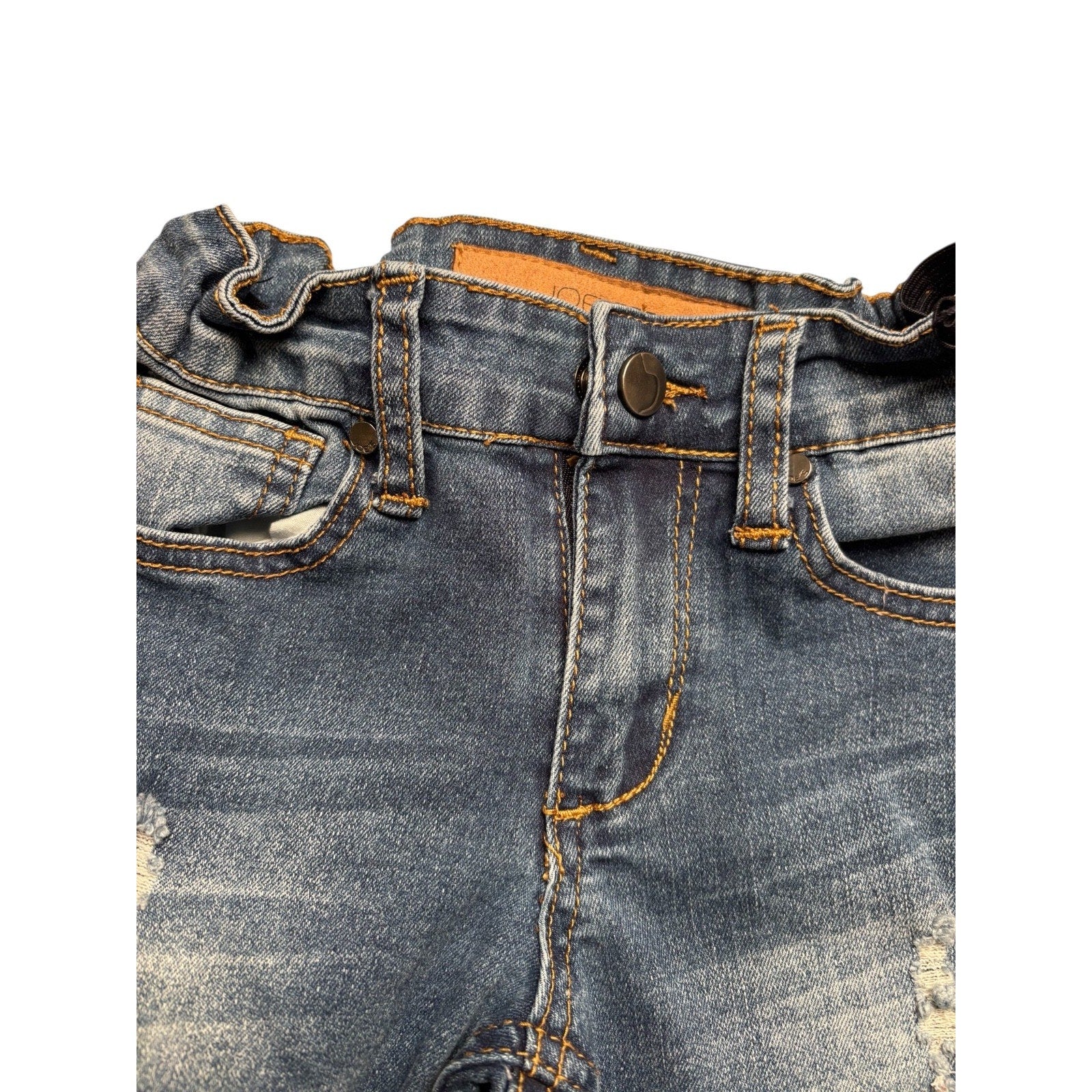 Joe’s Jeans KIDS Paperbag Waist Denim Shorts – Blue Gray – Tie Belt KDS03