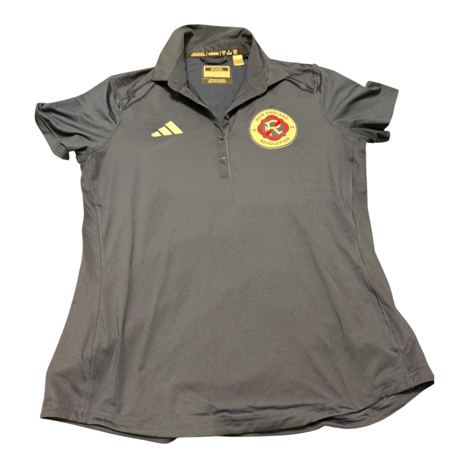 Adidas New England Revolution MLS Polo Shirt Gray cool LG
