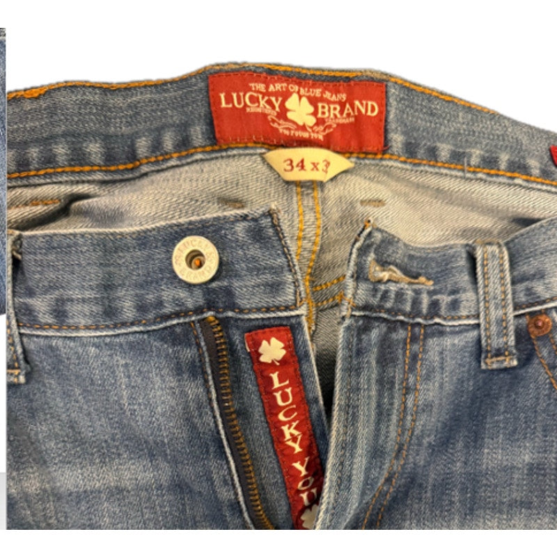 Lucky Brand Mens Jeans Lot 2 Blue Denim 34x32 42x30