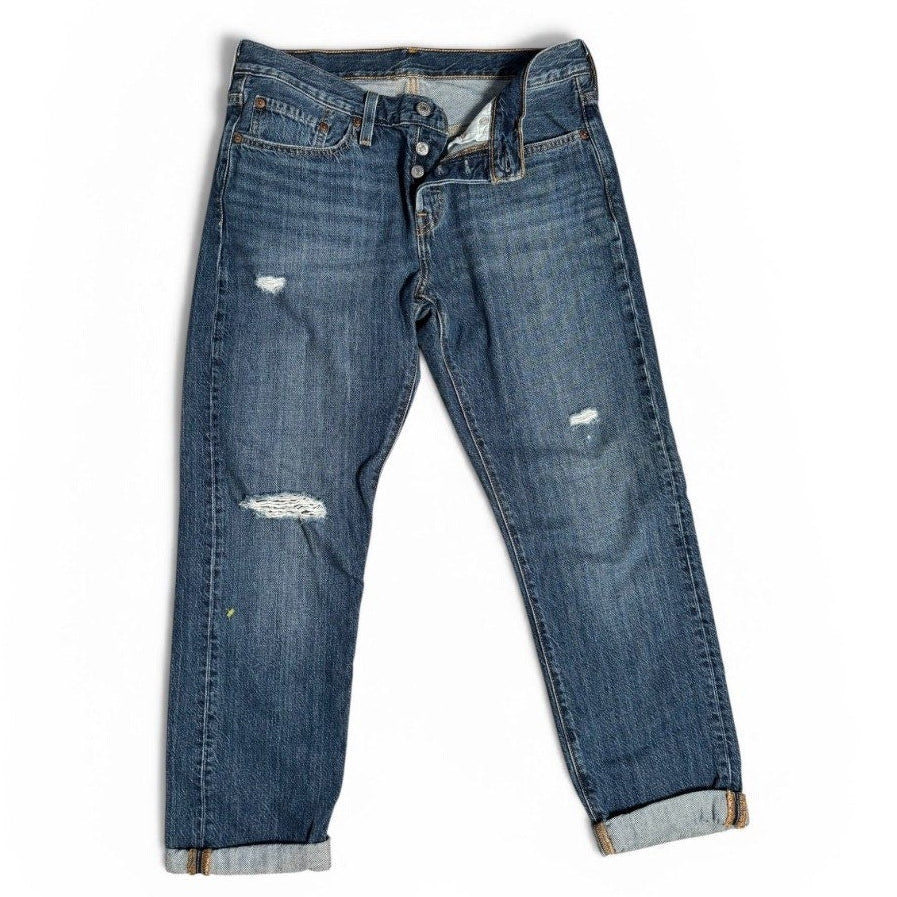 womens levis 501 button fly ankle slim jeans vintage 5010137