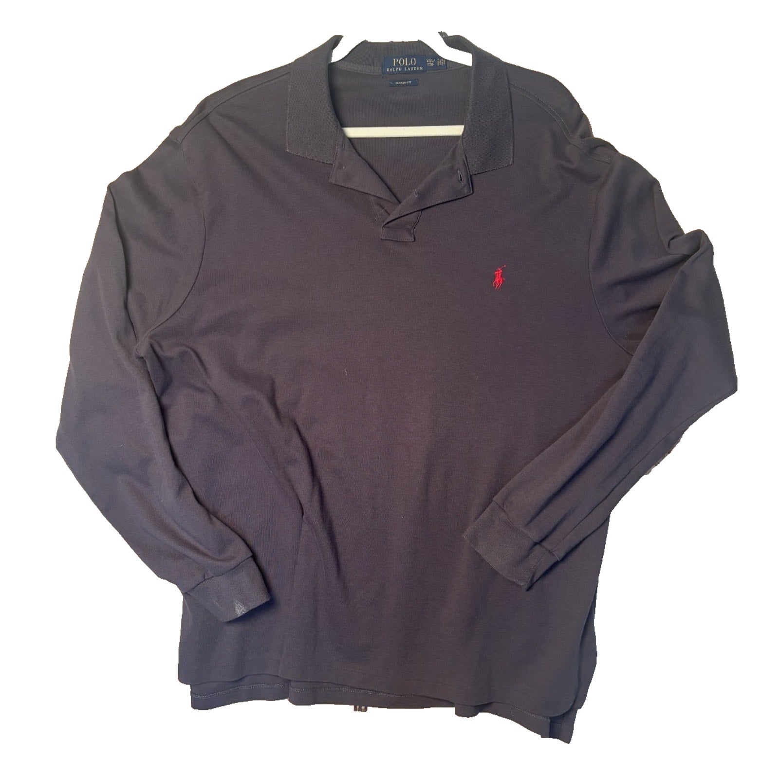 Polo Ralph Lauren Long Sleeve Polo Shirt Men’s Brown Red Pony Logo MN06