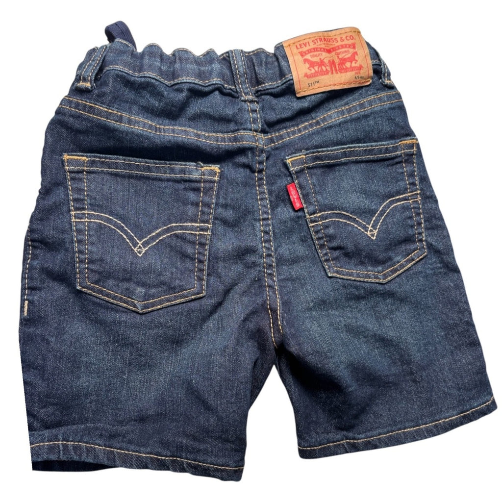 Levi’s Boys Denim Shorts Dark Wash Blue Jean Shorts Classic Kids Casual KDS07