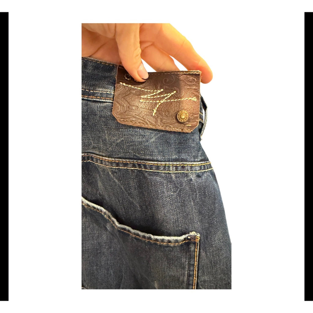 Level 7 Jeans Mens 34 Y2K Distressed Patchwork Baggy Denim