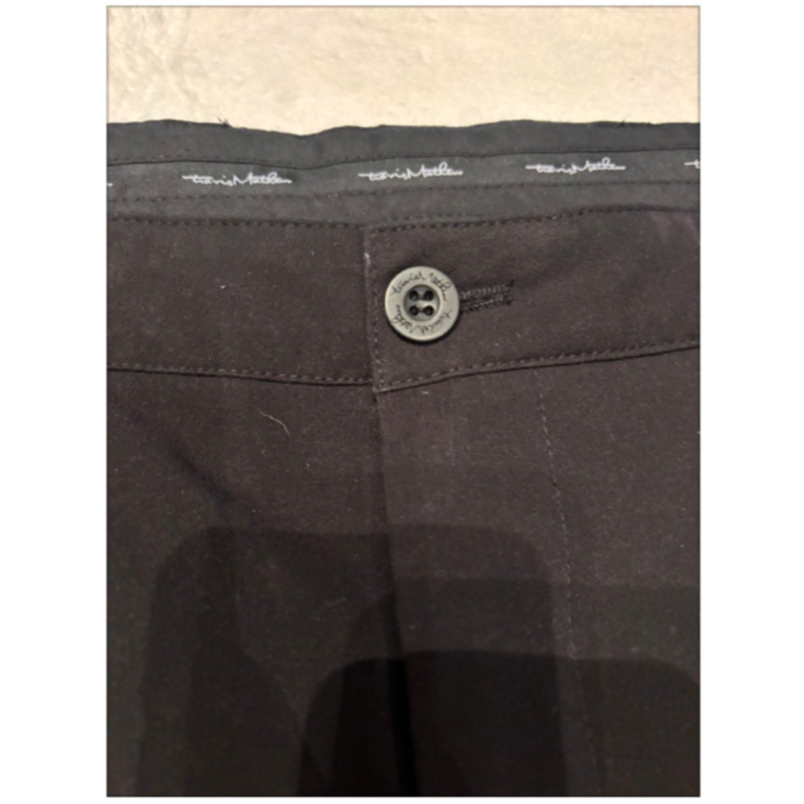 Copied - TravisMathew Mens 36 Black Golf Shorts Performance Stretch Casual Flat Front