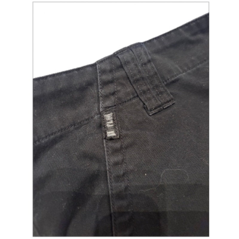 Y2K No Fear Cargo Shorts Black Utility Skate Streetwear Goth Mens Shorts