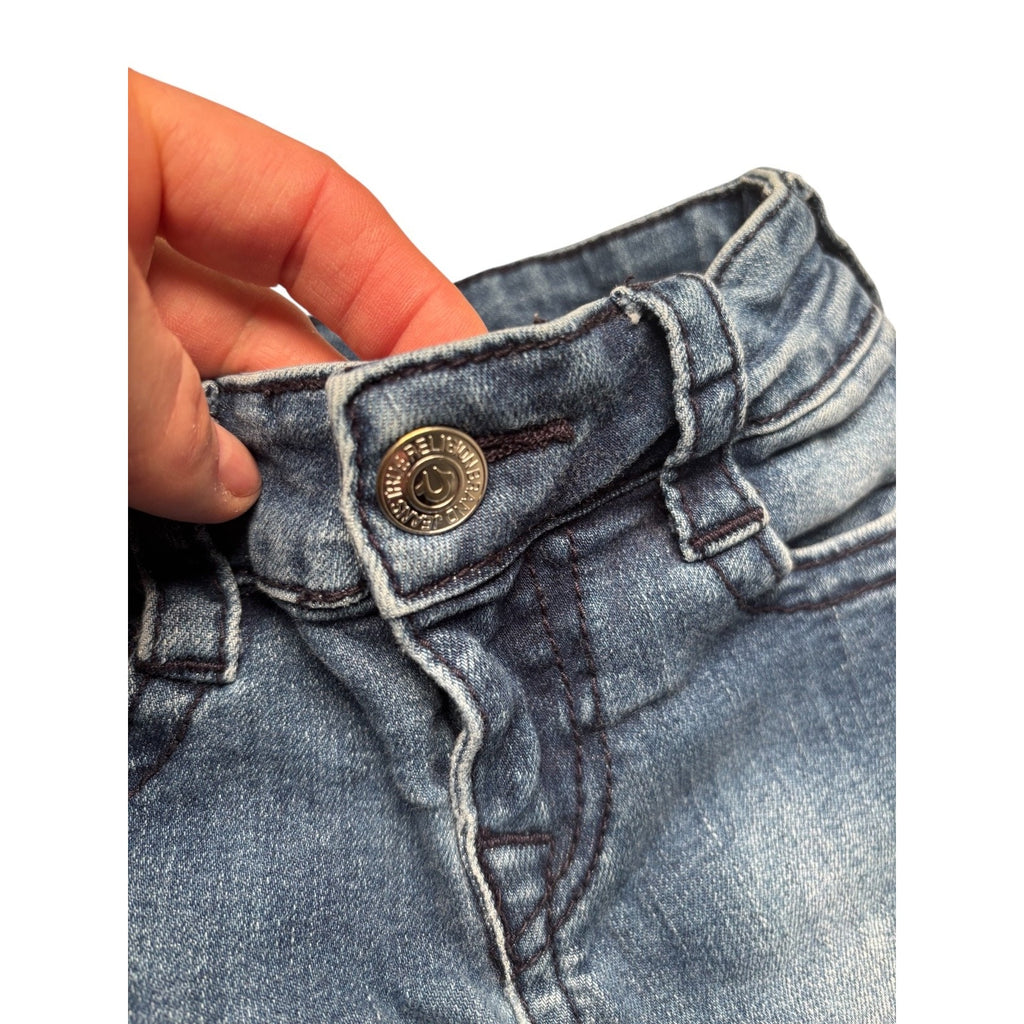 True Religion KIDS Skinny Straight Jeans Blue Denim Flap Pocket KDS18