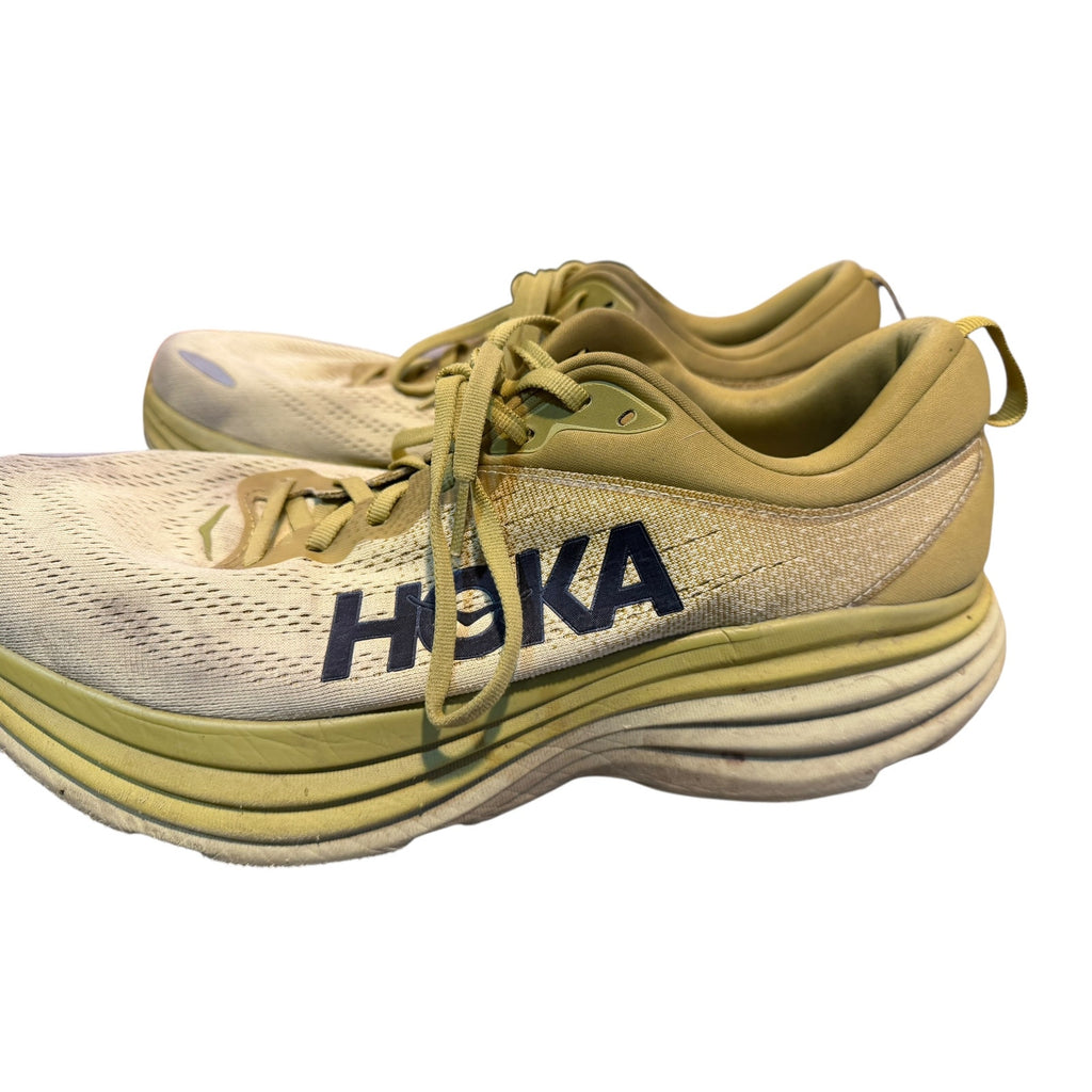HOKA Bondi 8 Men’s 13 Yellow Olive Running Walking Shoes