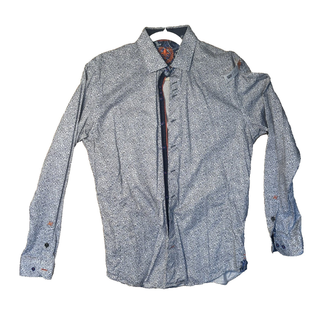 Au Noir Men’s Floral Print Long Sleeve Button Down (Turkey)