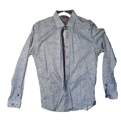 Au Noir Men’s Floral Print Long Sleeve Button Down (Turkey)