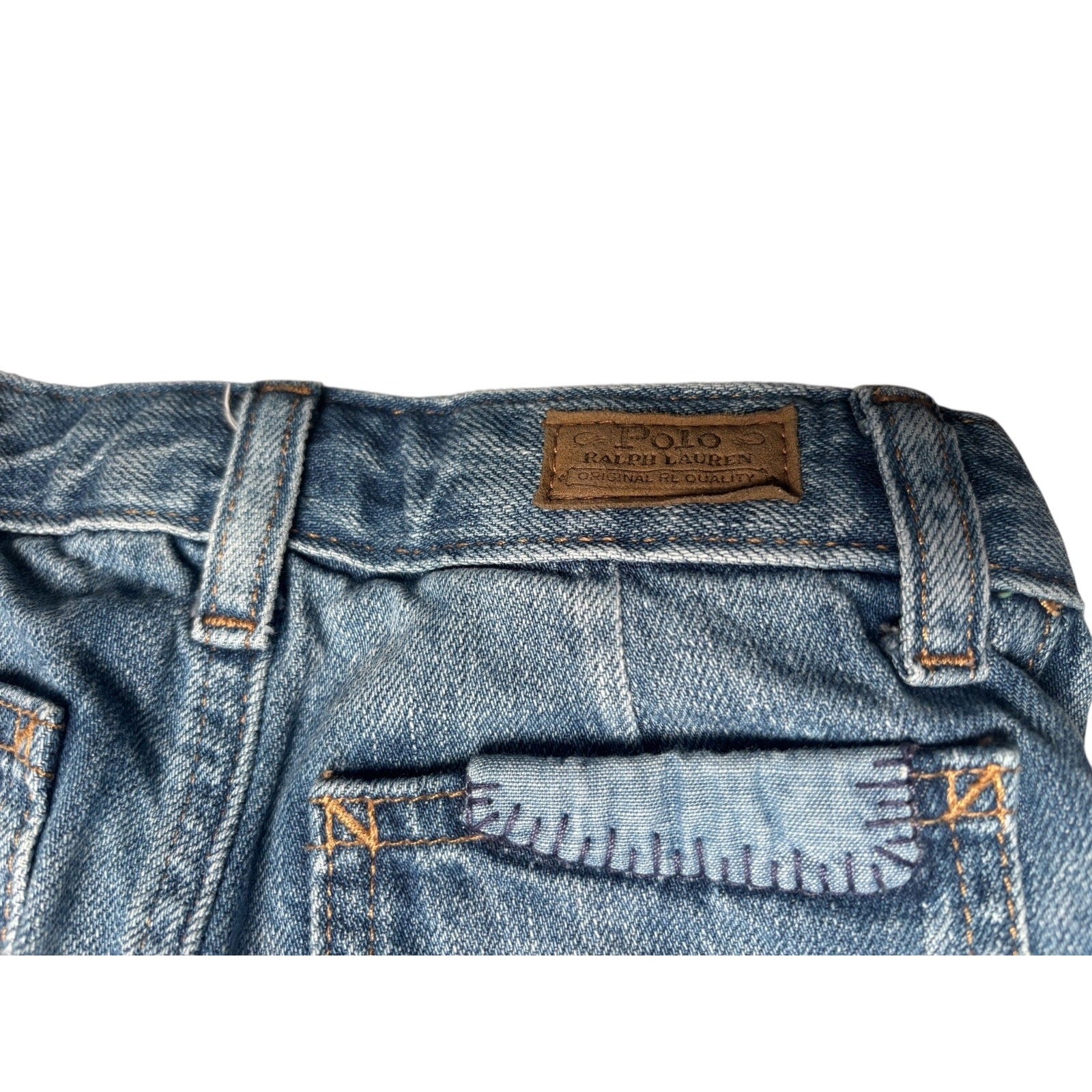 Polo Ralph Lauren Girls Denim Shorts Button Fly Blue Jean Shorts KDS14