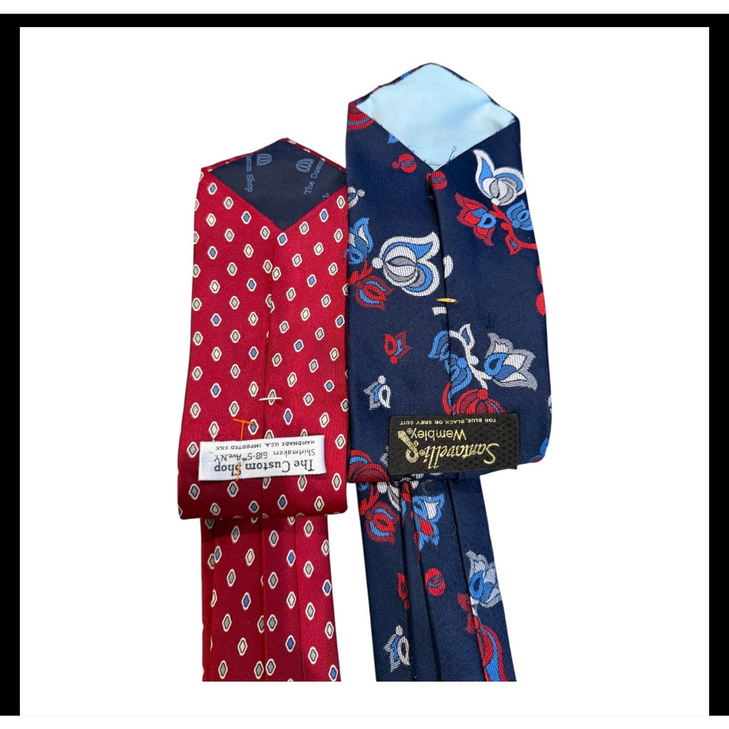 Santarelli Wembley Custom Shop Silk Ties Lot of 2 Mens