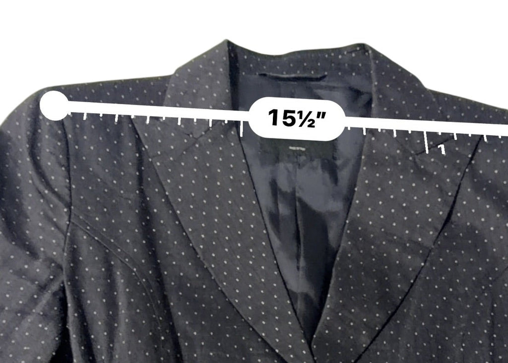 Vintage Giorgio Armani Black Micro Dot Belted Blazer Made Italy