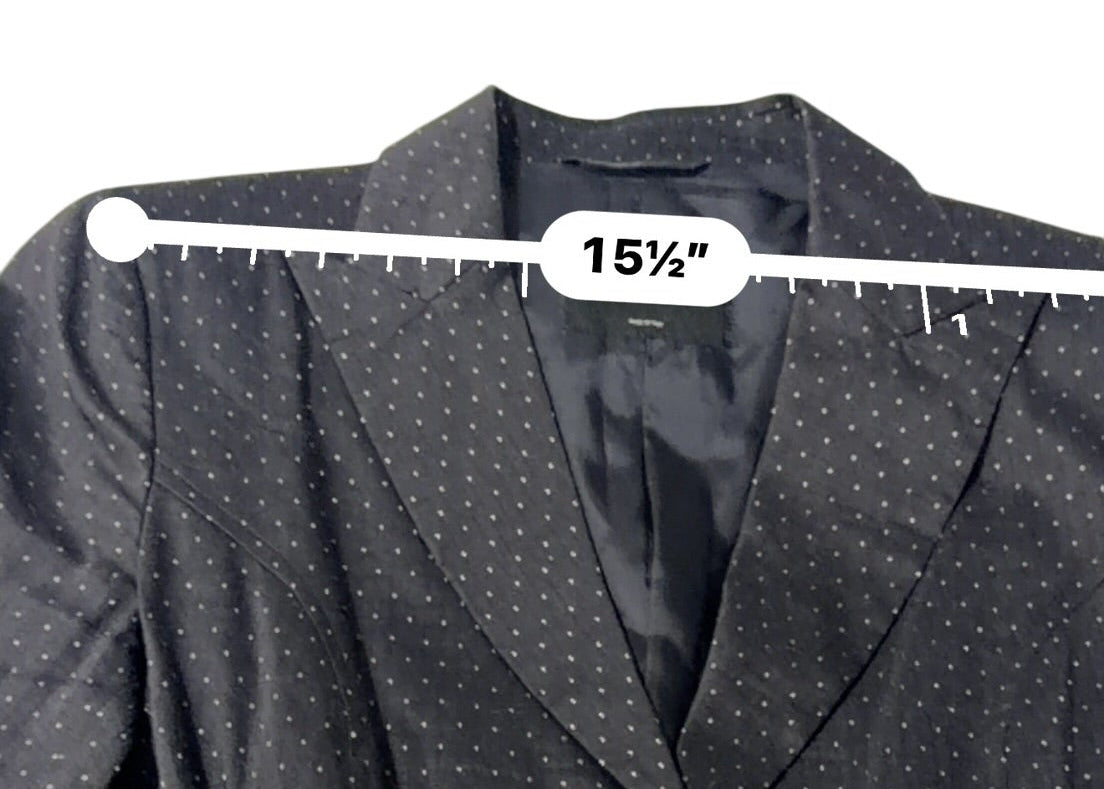 Vintage Giorgio Armani Black Micro Dot Belted Blazer Made Italy