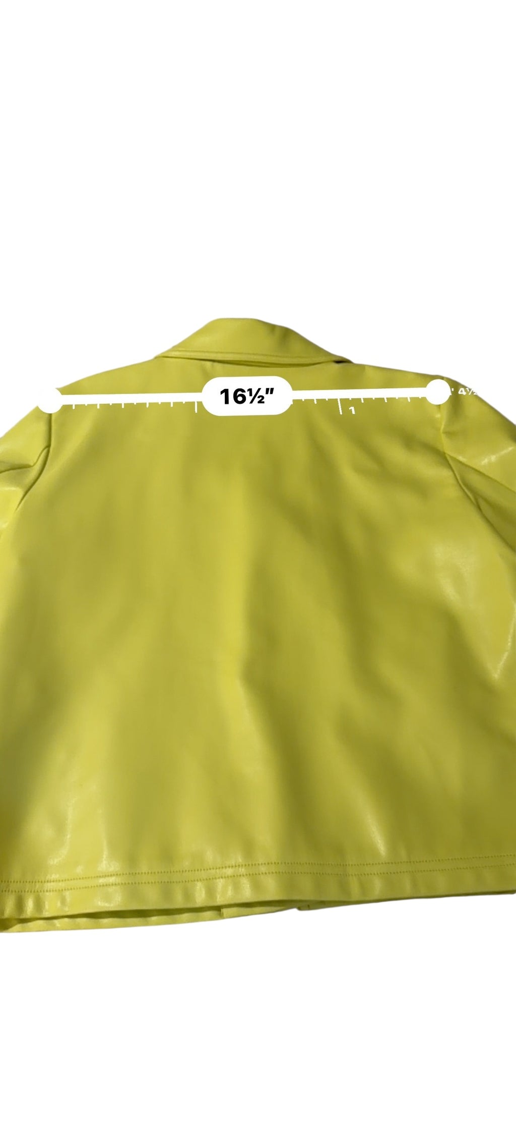 J. Society Neon Lime Faux Leather Moto Jacket Short Sleeve