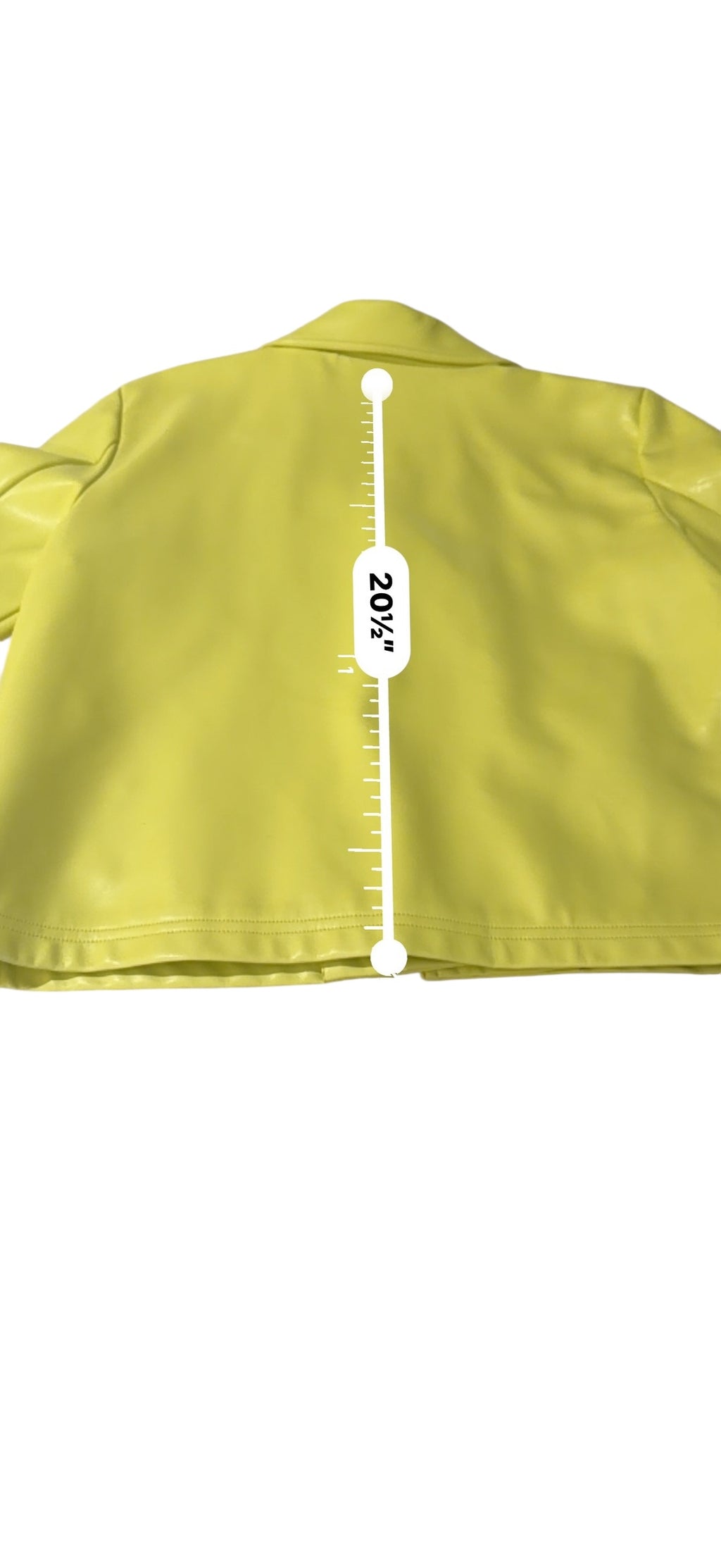 J. Society Neon Lime Faux Leather Moto Jacket Short Sleeve
