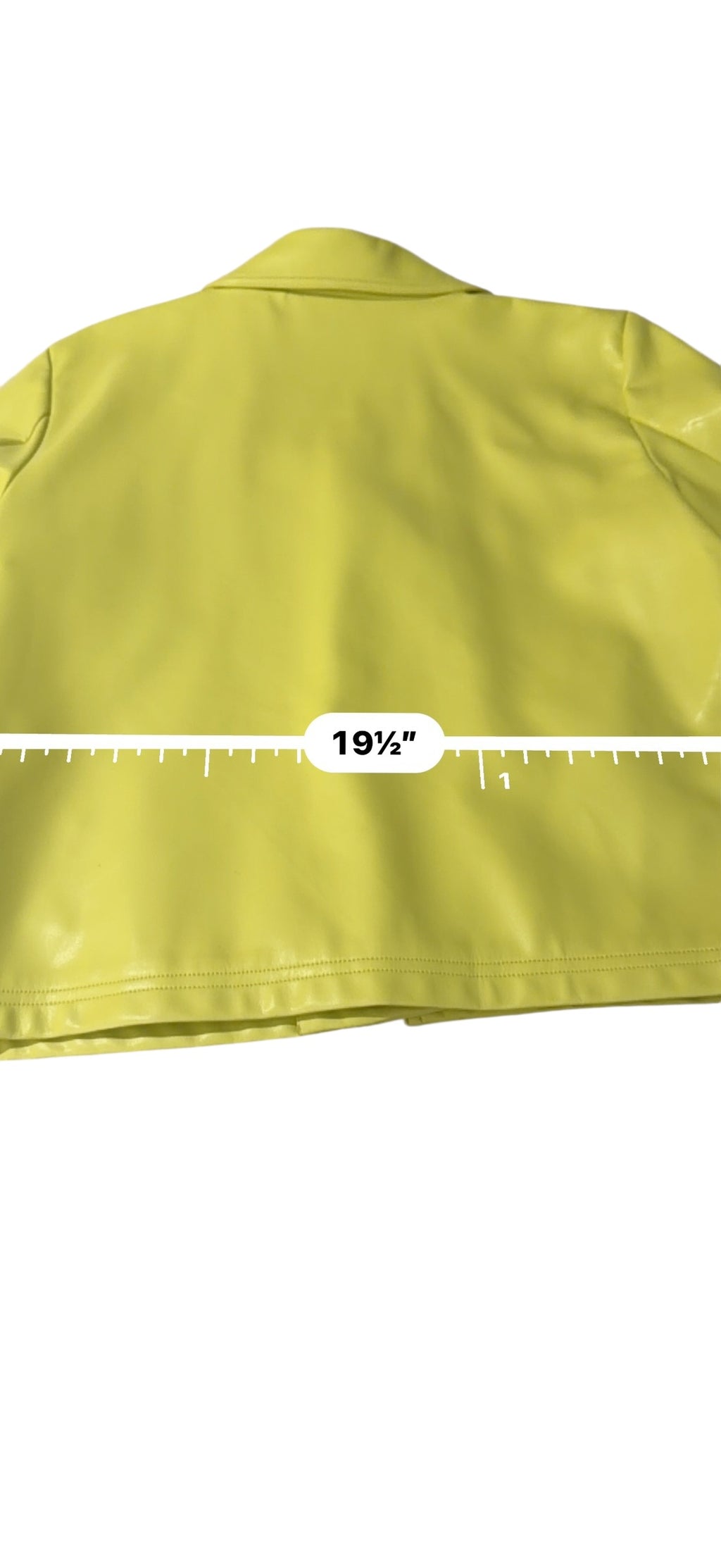 J. Society Neon Lime Faux Leather Moto Jacket Short Sleeve