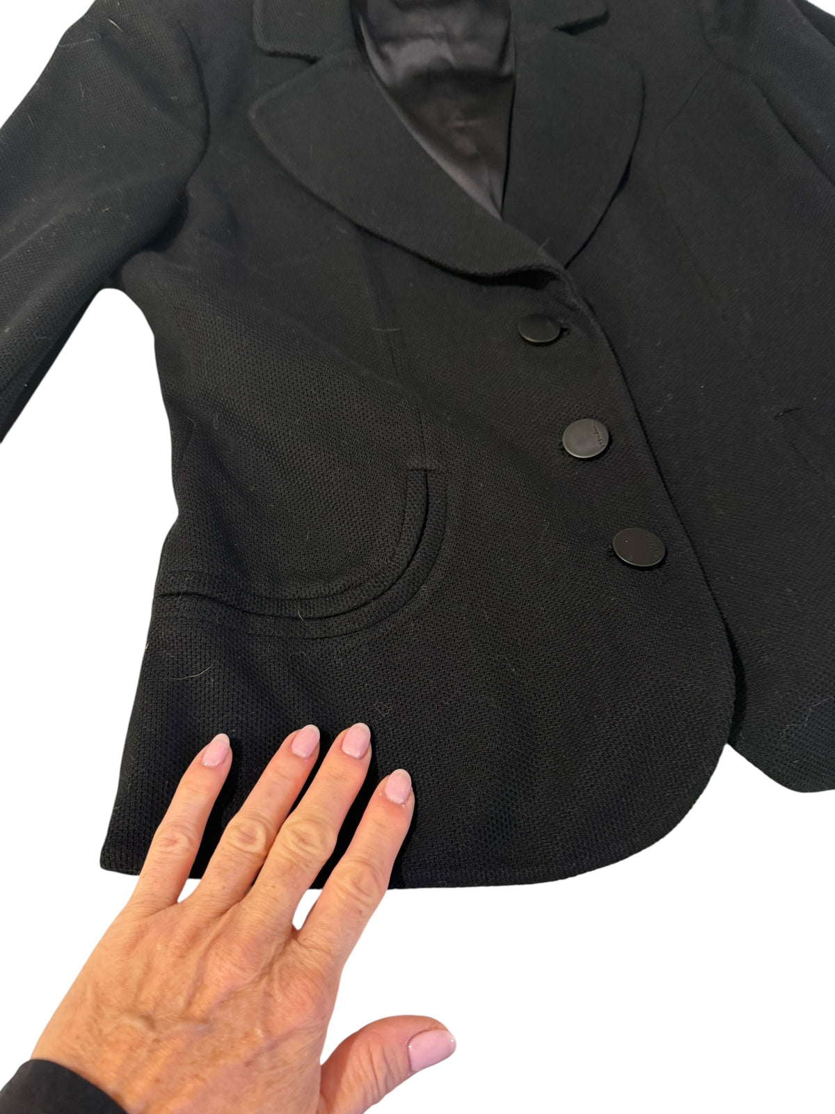 Giorgio Armani Black Textured Blazer Made Italy Sz 12