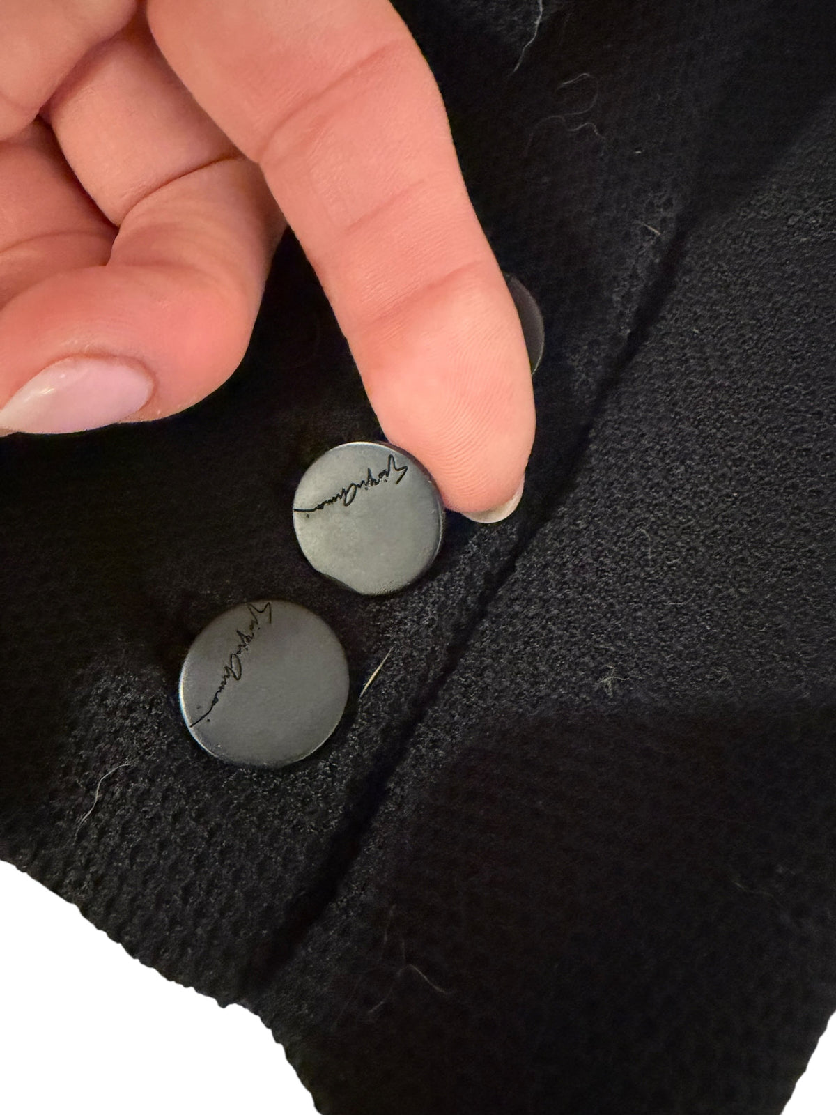 Giorgio Armani Black Textured Blazer Made Italy Sz 12