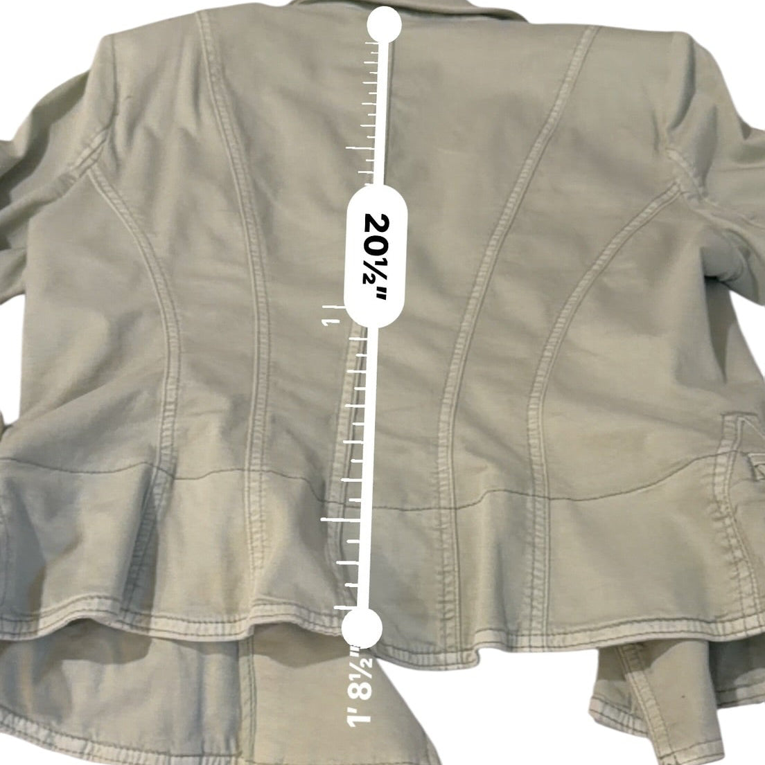 WHBM Size 12 Sage Green Military Peplum Jacket Blazer