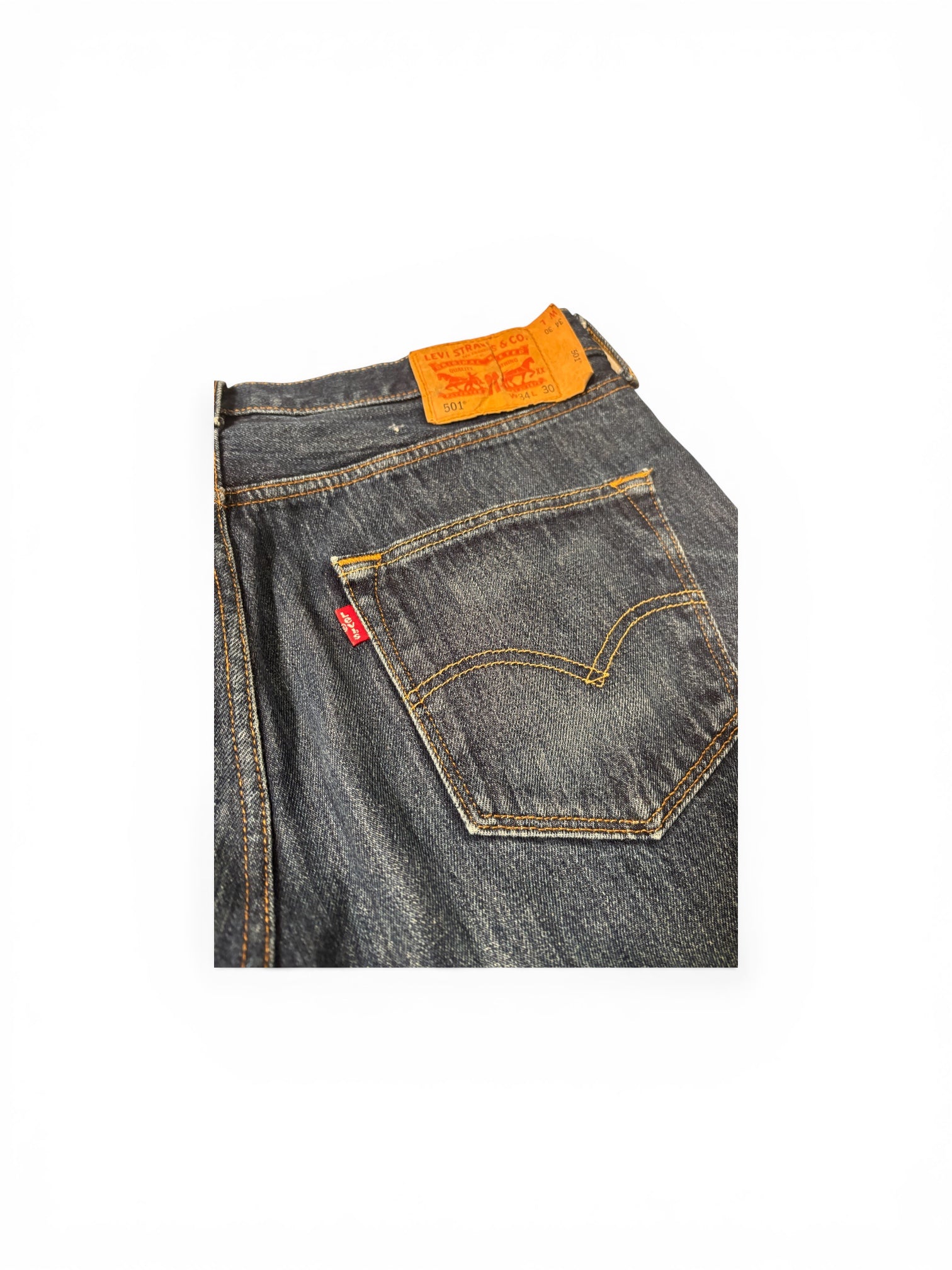 Levi's Men's 501 34x30 Original Straight Fit Jeans - Dark Wash 5010135