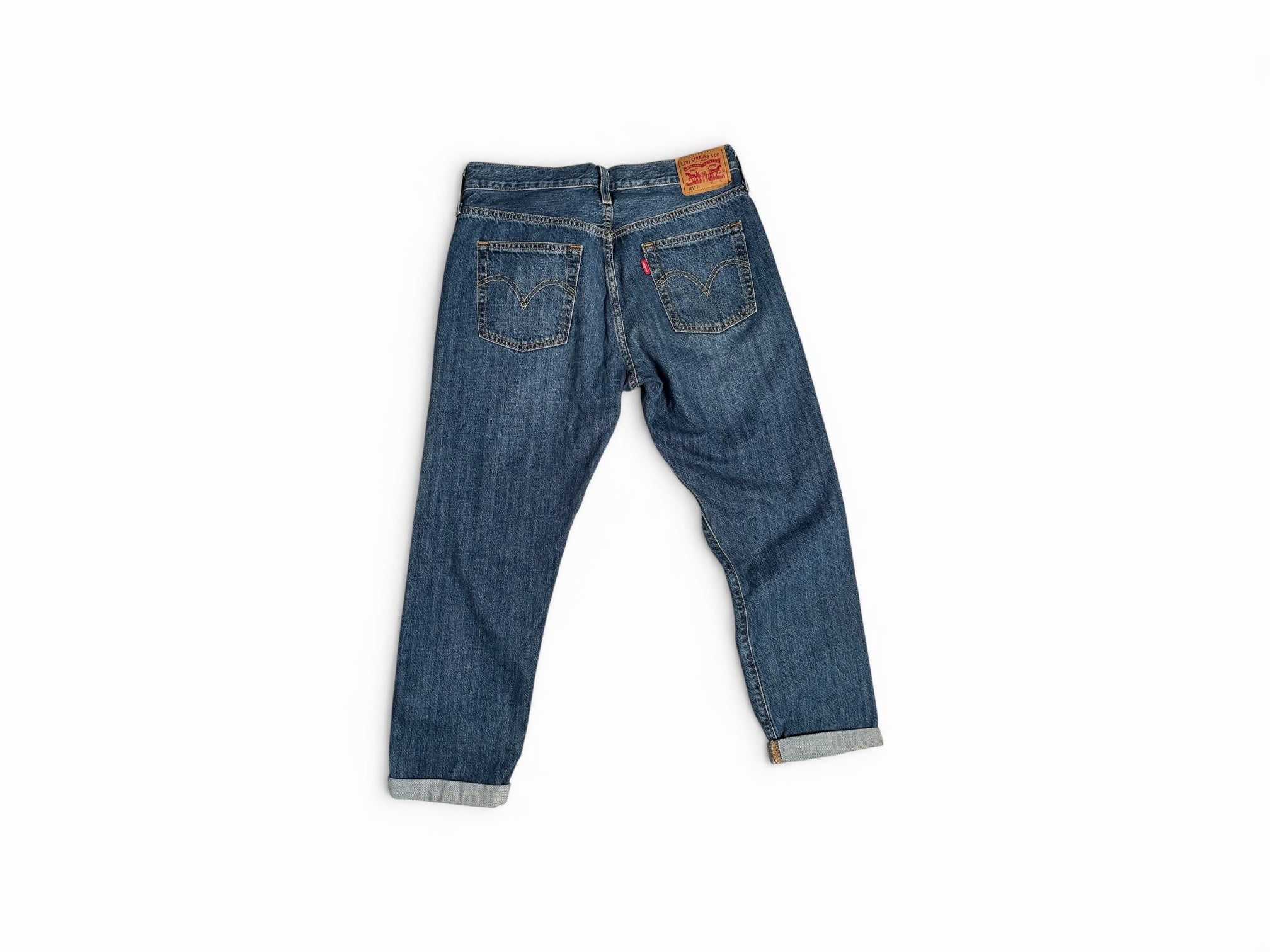 Womens Levis 501 button fly ankle slim jeans vintage 5010137