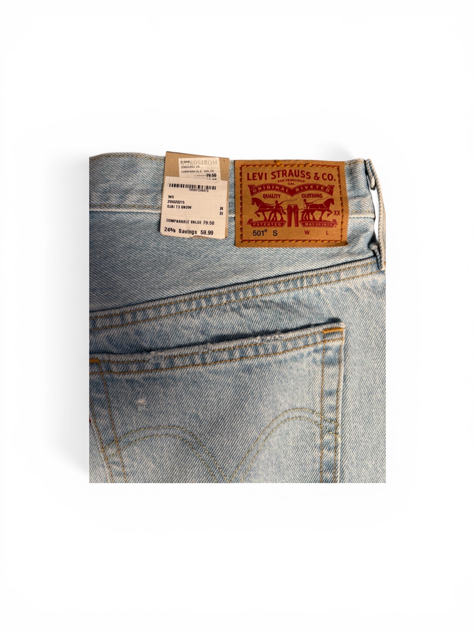 Levi's 501 High Rise Button Fly jeans in size W32 L30 - 5010138