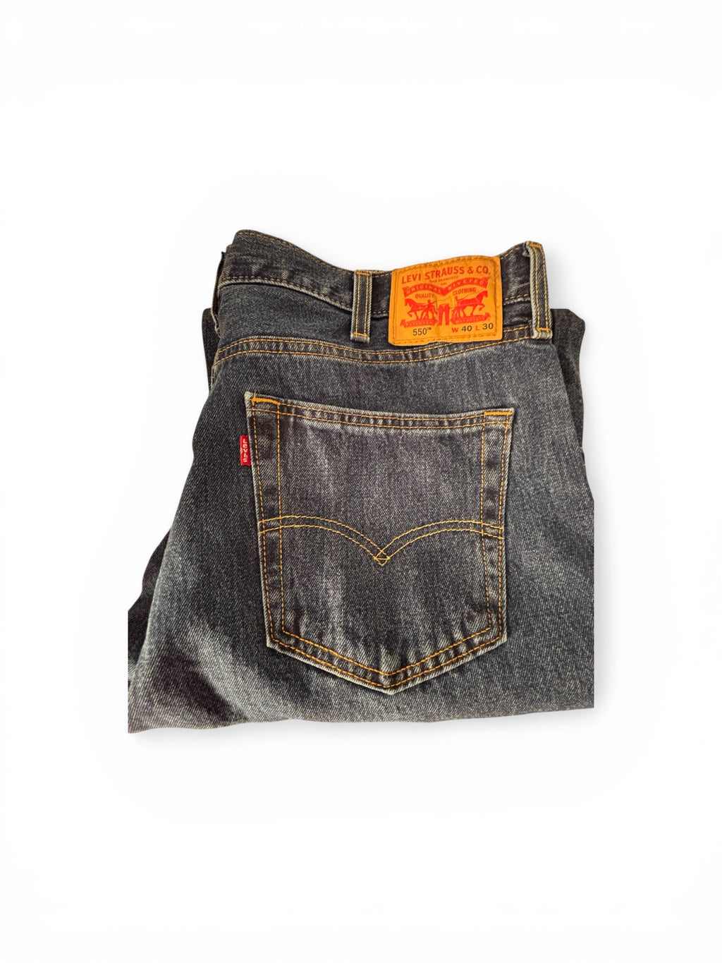 Levi’s 550 Men’s Relaxed Fit Tapered Leg Jeans W40 L30 Blue Denim - 5500102