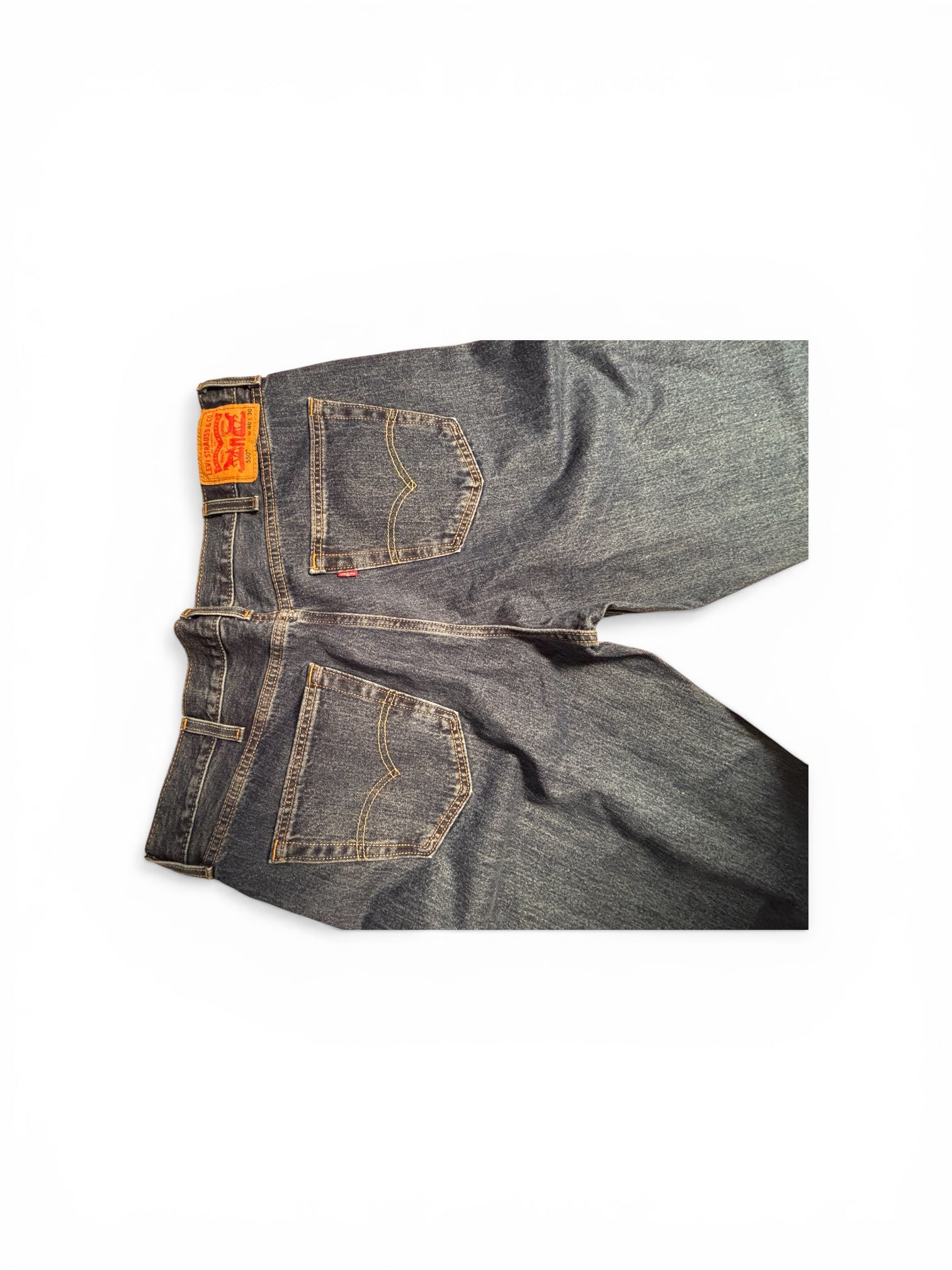 Levi’s 550 Men’s Relaxed Fit Tapered Leg Jeans W40 L30 Blue Denim - 5500102