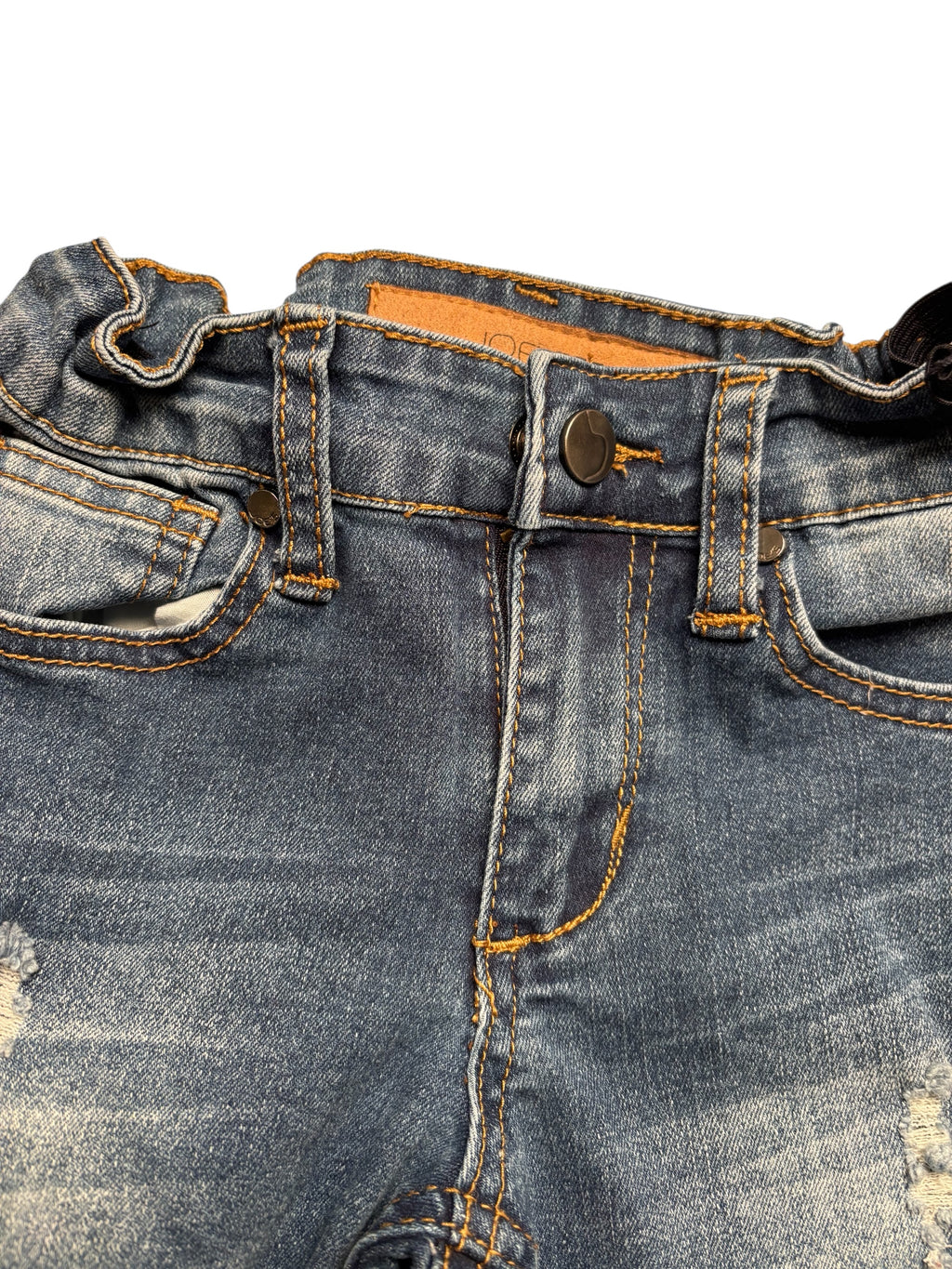 Joe’s Jeans KIDS Paperbag Waist Denim Shorts – Blue Gray – Tie Belt KDS03