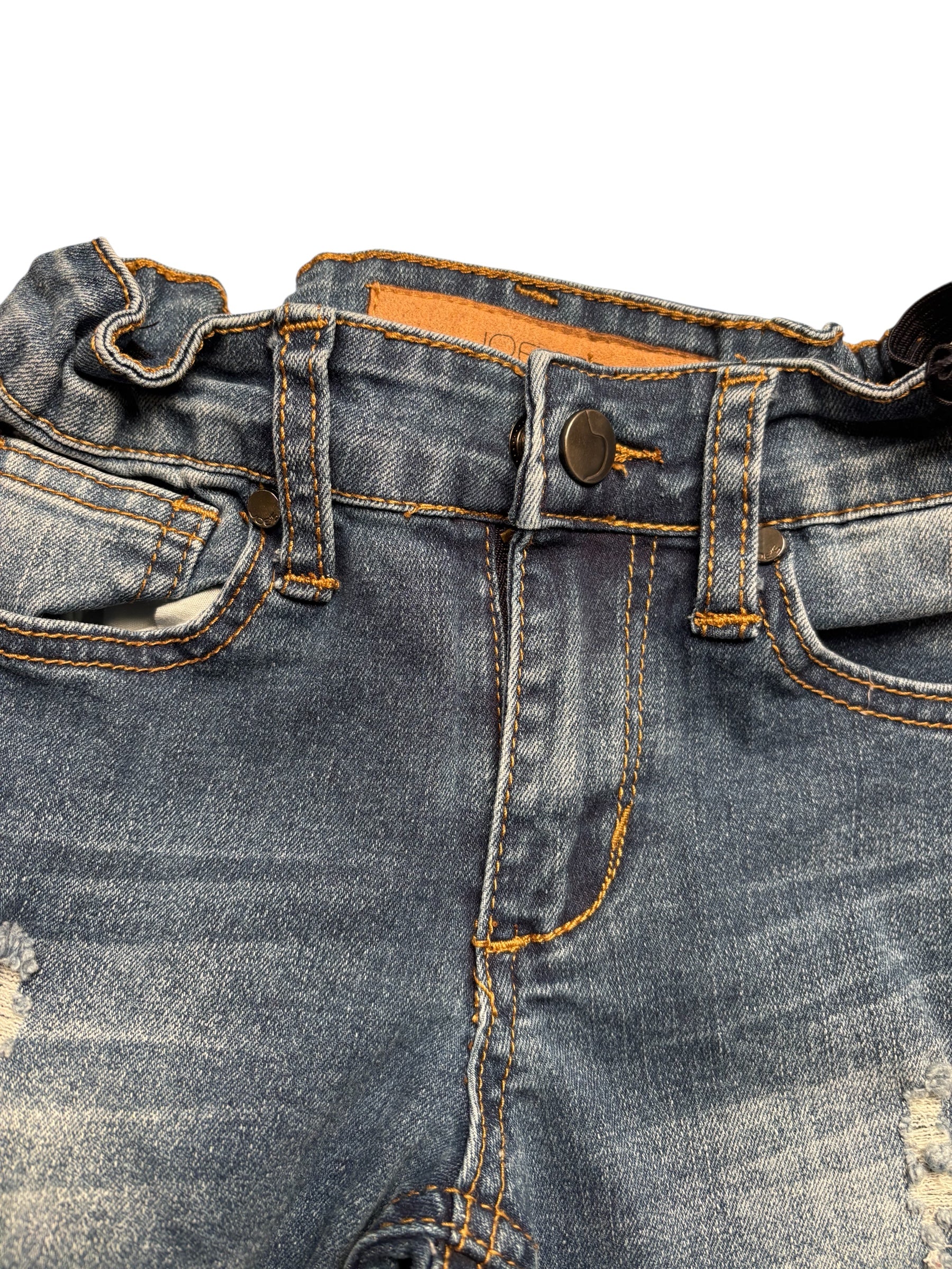 Joe’s Jeans KIDS Paperbag Waist Denim Shorts – Blue Gray – Tie Belt KDS03