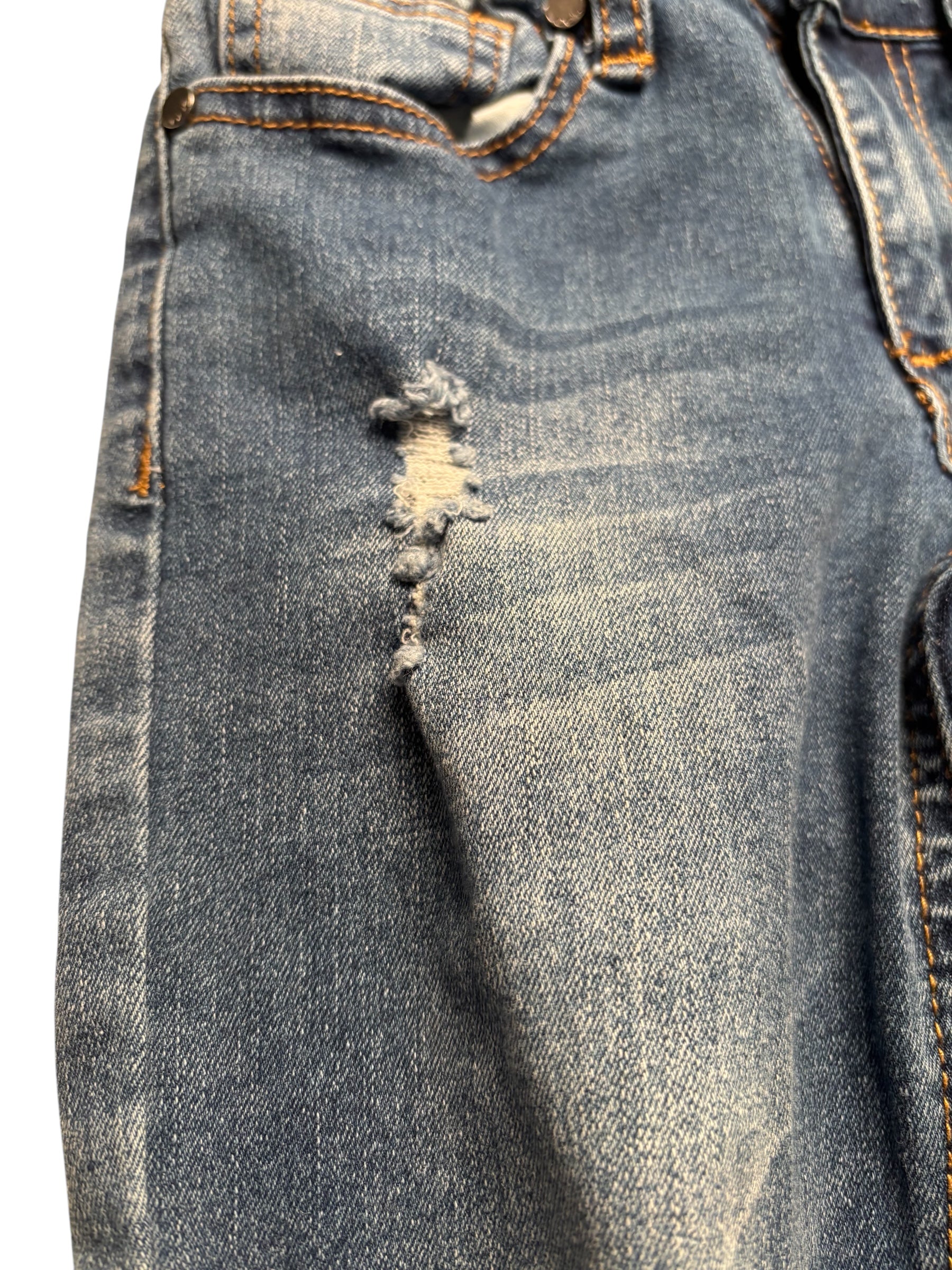 Joe’s Jeans KIDS Paperbag Waist Denim Shorts – Blue Gray – Tie Belt KDS03