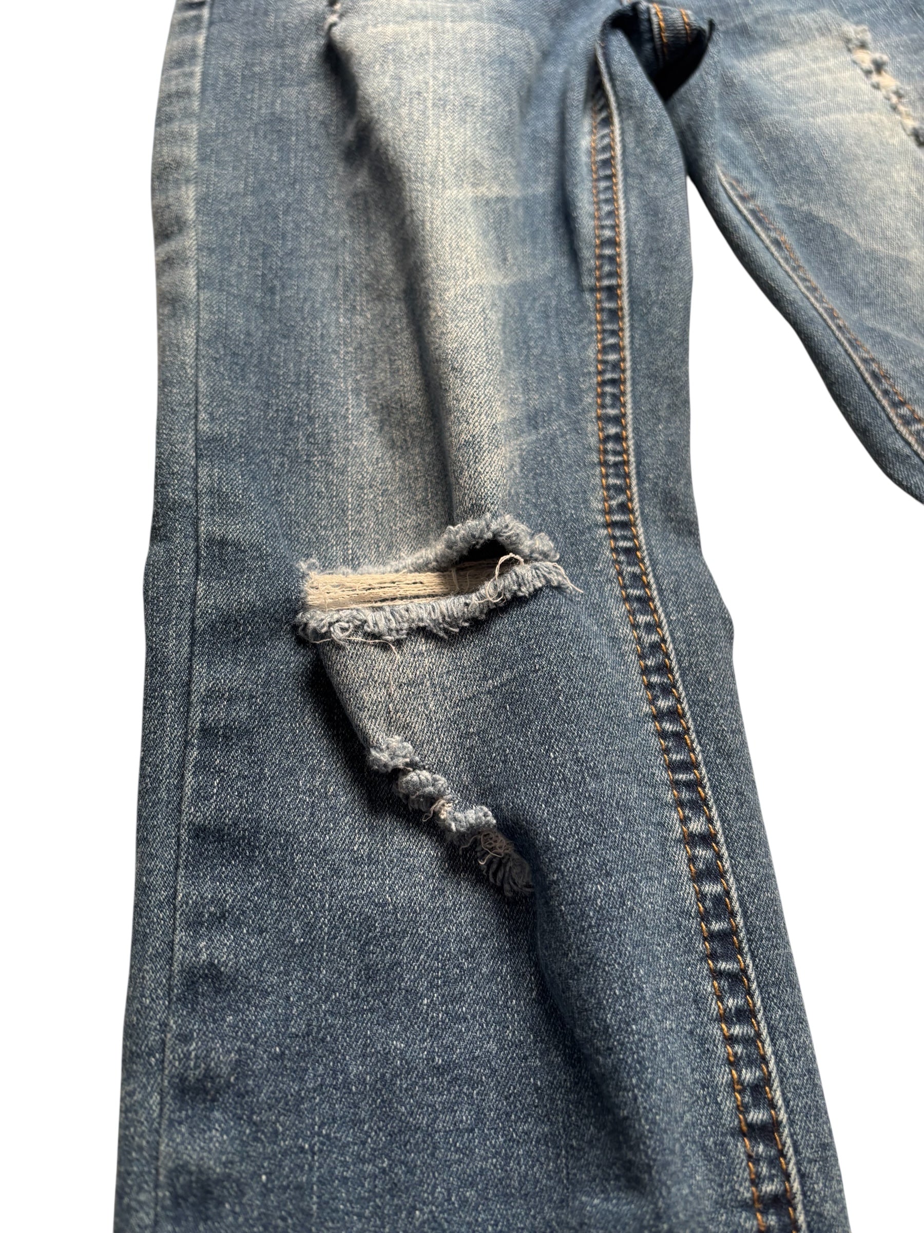 Joe’s Jeans KIDS Paperbag Waist Denim Shorts – Blue Gray – Tie Belt KDS03