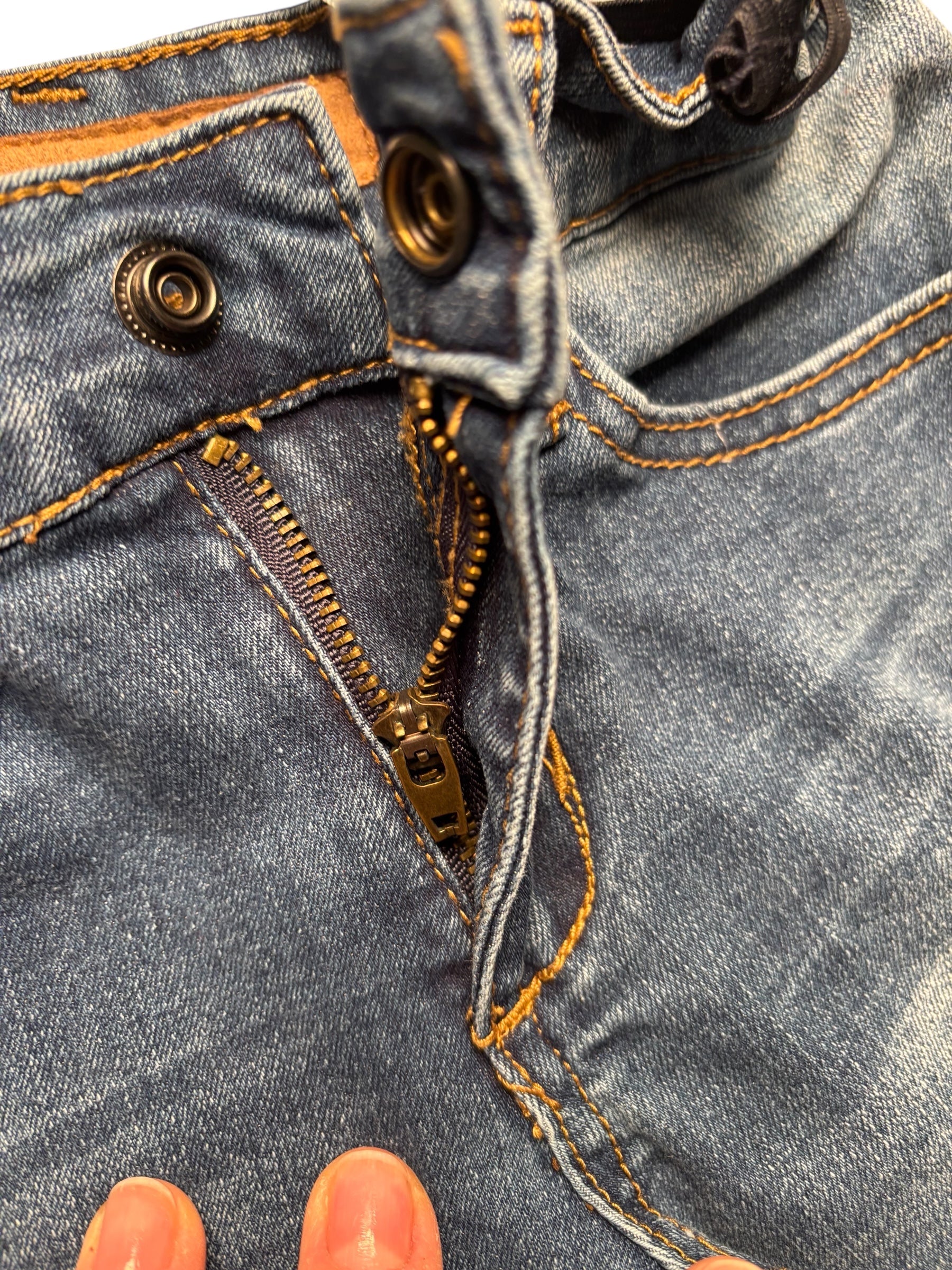 Joe’s Jeans KIDS Paperbag Waist Denim Shorts – Blue Gray – Tie Belt KDS03