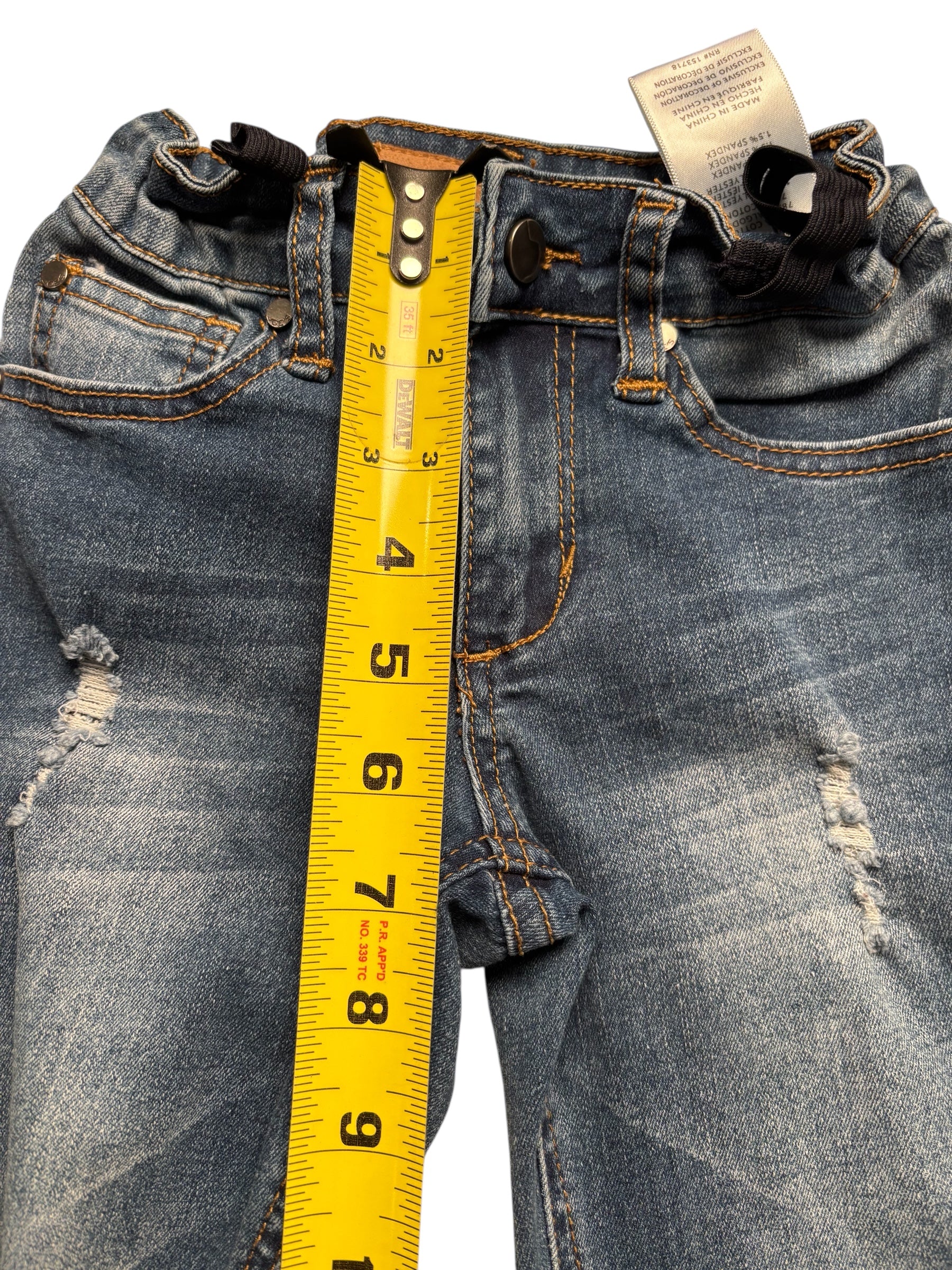 Joe’s Jeans KIDS Paperbag Waist Denim Shorts – Blue Gray – Tie Belt KDS03